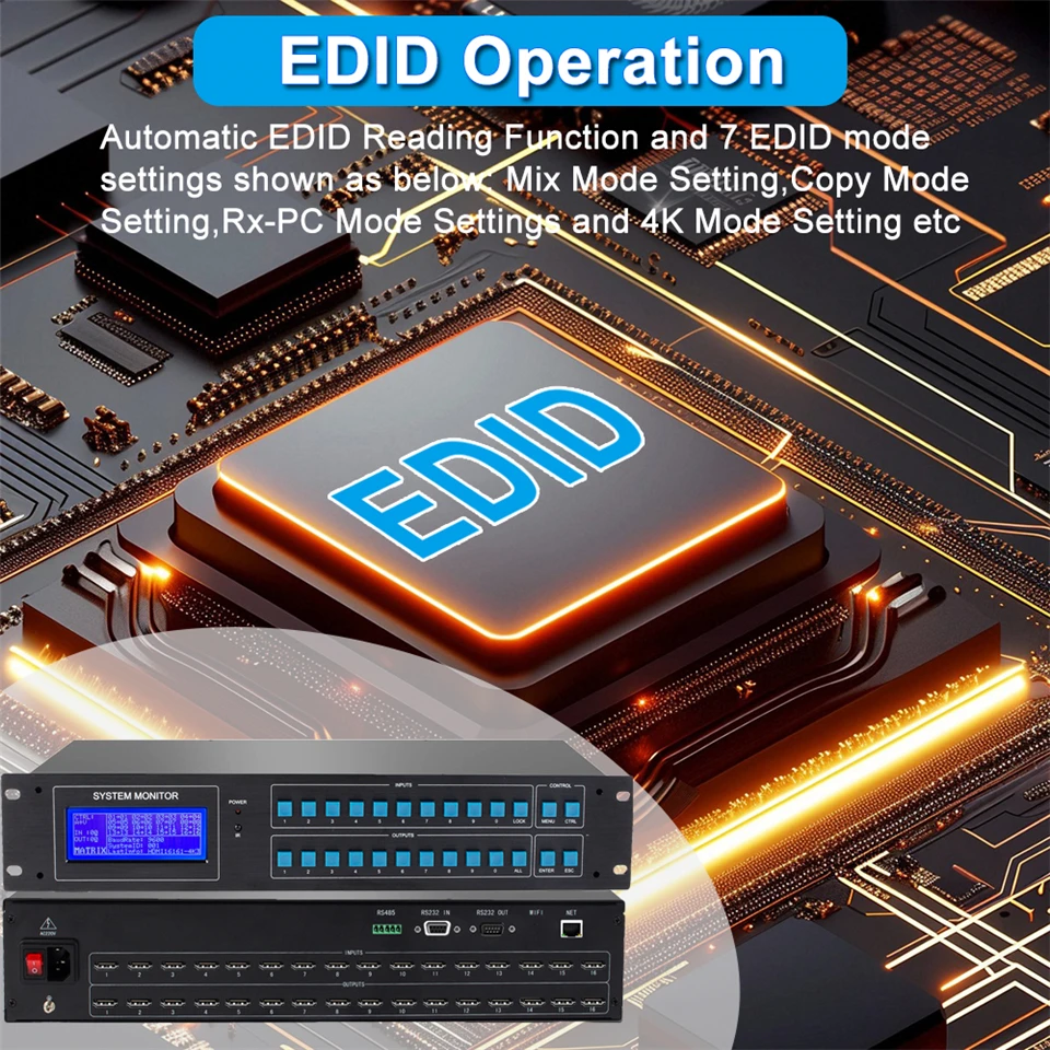 ProAV 4K 60Hz HDMI Audio/Video Matrix switch 4x4 8x8 8x16 16x16 Chassis style Di
