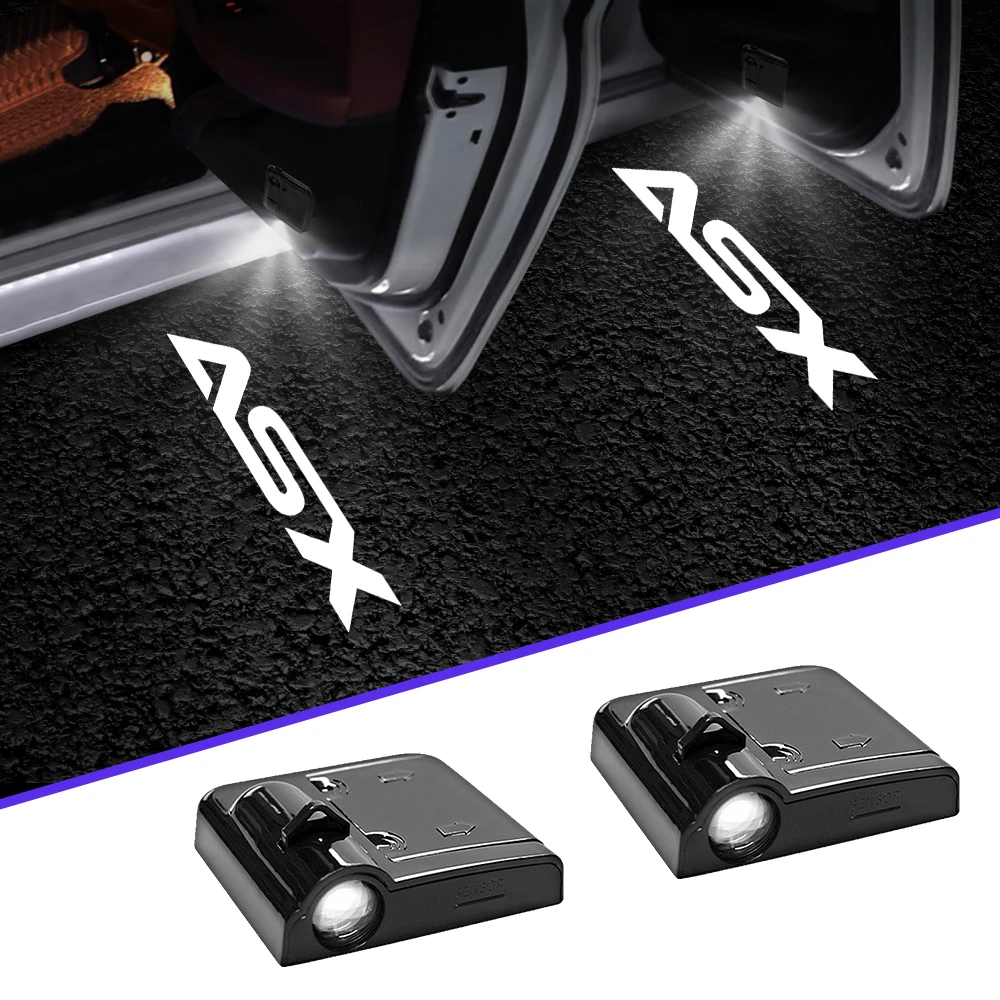 2Pcs Led Car Door Welcome Light Ghost Shadow Logo Light Accessorio Decorativo Automatico Per Mitsubishi Asx 2024 2023-2010