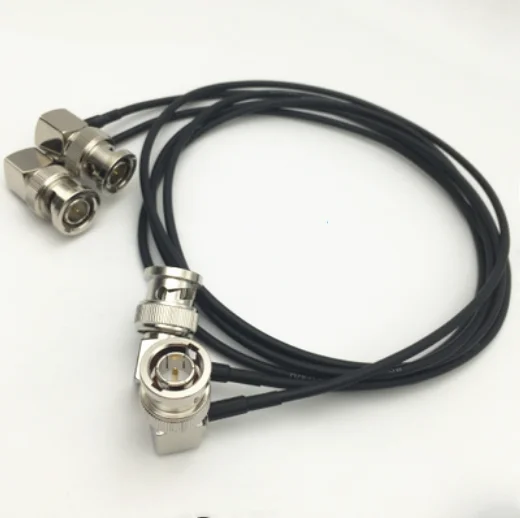 RG174 Cable BNC Male to BNC Male Right angle 90 degrees 75 Ohm Connector for HD-SDI Video Cameras monitors