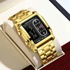 BINBOND Fashion Men Creative Steel Band Quartz Electronic Watch Dual Movements And Multifunctional Waterproof Men Student Watch