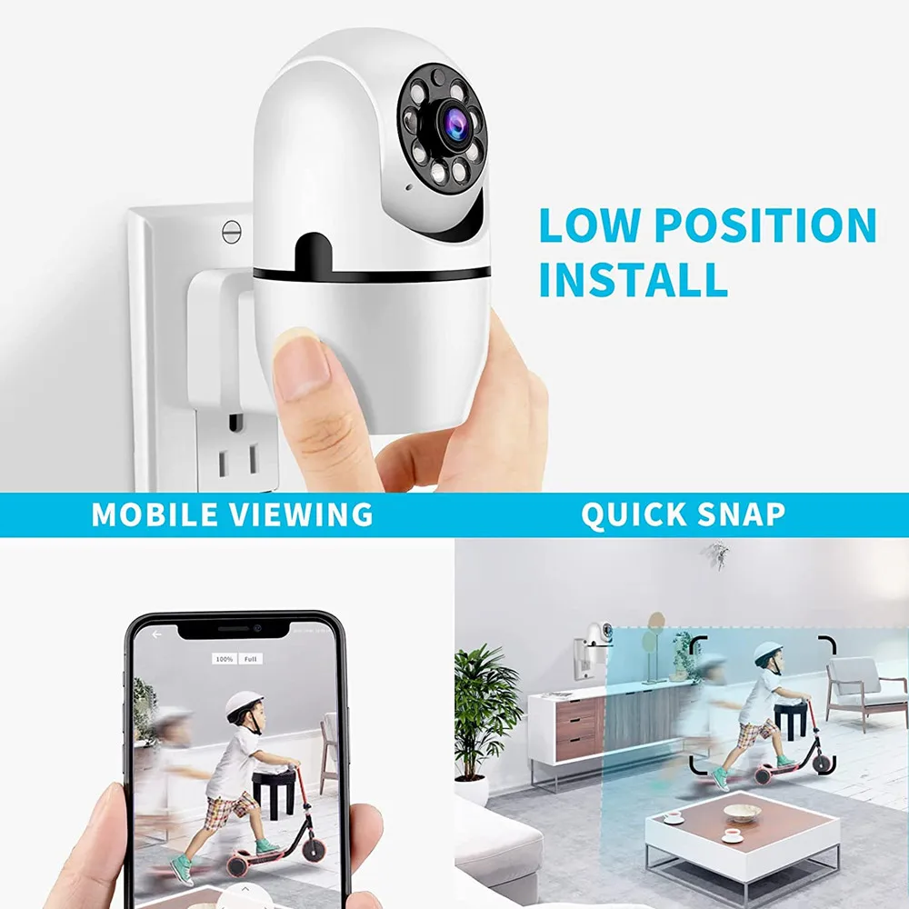 Tuya WiFi IP Camera 1080P HD Smart Wireless Audio bidirezionale visione notturna telecamere di sicurezza con rilevamento del movimento sorveglianza domestica intelligente - immagine 3