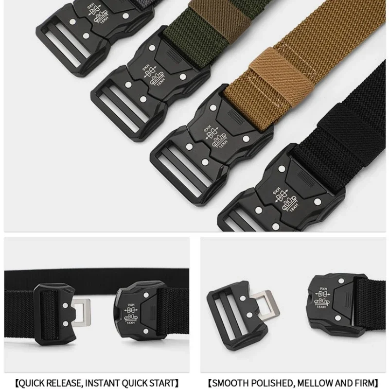 5 Stile Der neue Herrengürtel 125 cm Schnallengürtel Nylon geflochtener leichter atmungsaktiver Alltags-Pendler-Herrengürtel – Detail 5