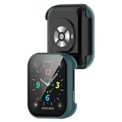 Tempered Glass All - Around Hard Bumper Protective Watch Case Cover for Oppo Watch 2 42mm (Green)