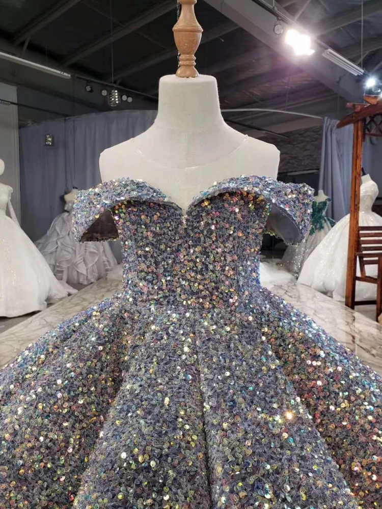 Flower Girl Dresses Ball Sparkly Sequins Beaded Party Princess Kids Pageant Performance First Communion Gowns flower girl dresses