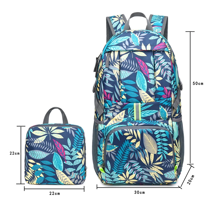 Portable Nylon Lightweight Foldable Backpack Waterproof Outdoor Sport Camping Picnic Hiking Cycling Bags Large Capacity