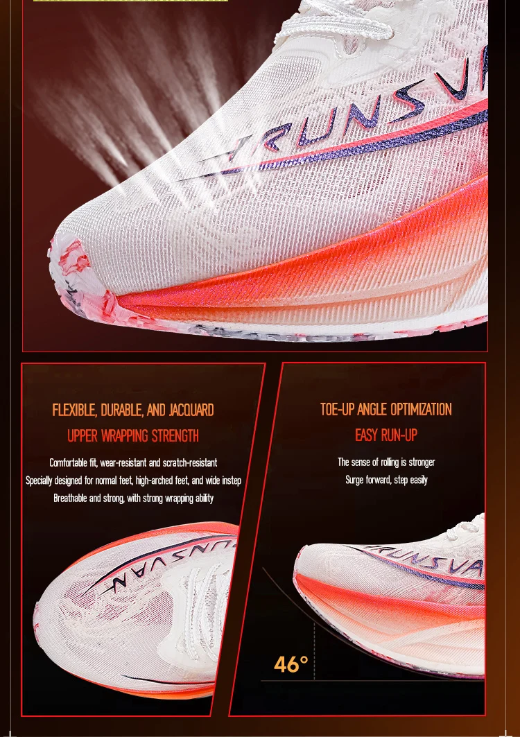 IRUNSVAN Year of the Horse Limited Platinum Carbon Plate Laufschuhe, atmungsaktive Marathon-Sneaker mit doppelter Dichte, Unisex 106 – Detail 16