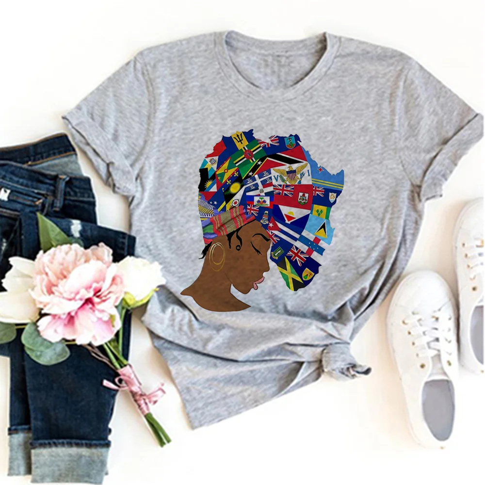 

African Tee women Y2K comic top girl manga 2000s clothes