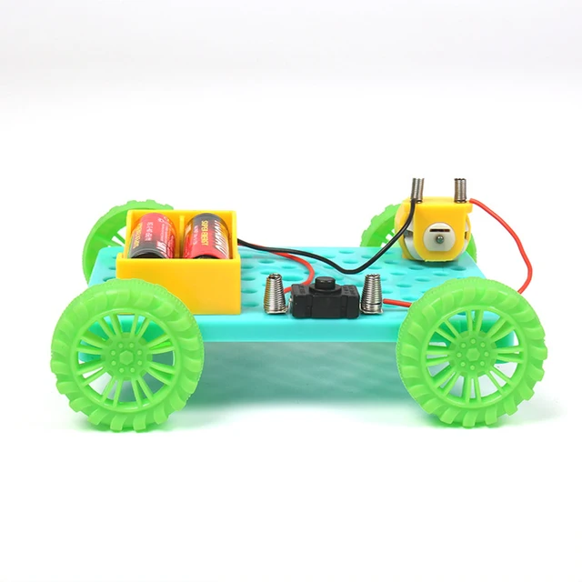 STEM Electric Car Model Blocks DIY Kids Assembling Toy