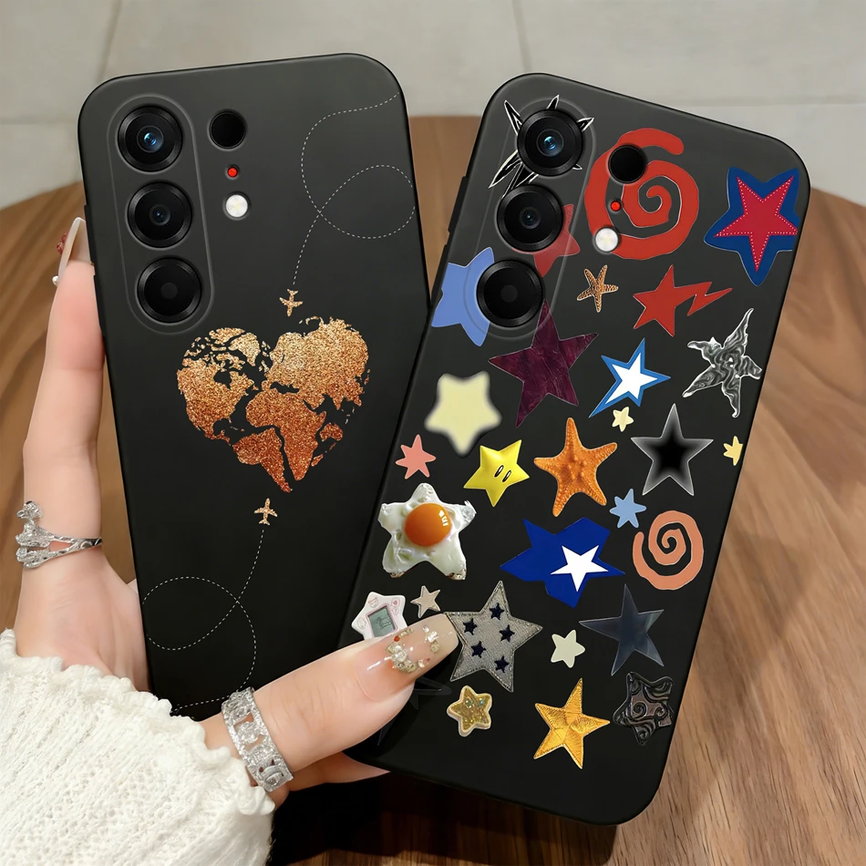 World Map Graffiti Matte Silicone Shockproof Soft Phone Case