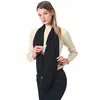 Women Infinity Loop Scarf with Hidden Zipper Pocket Travel Scarf Solid Color Neck Wrap Suitable for Daily Traveling Storage 2