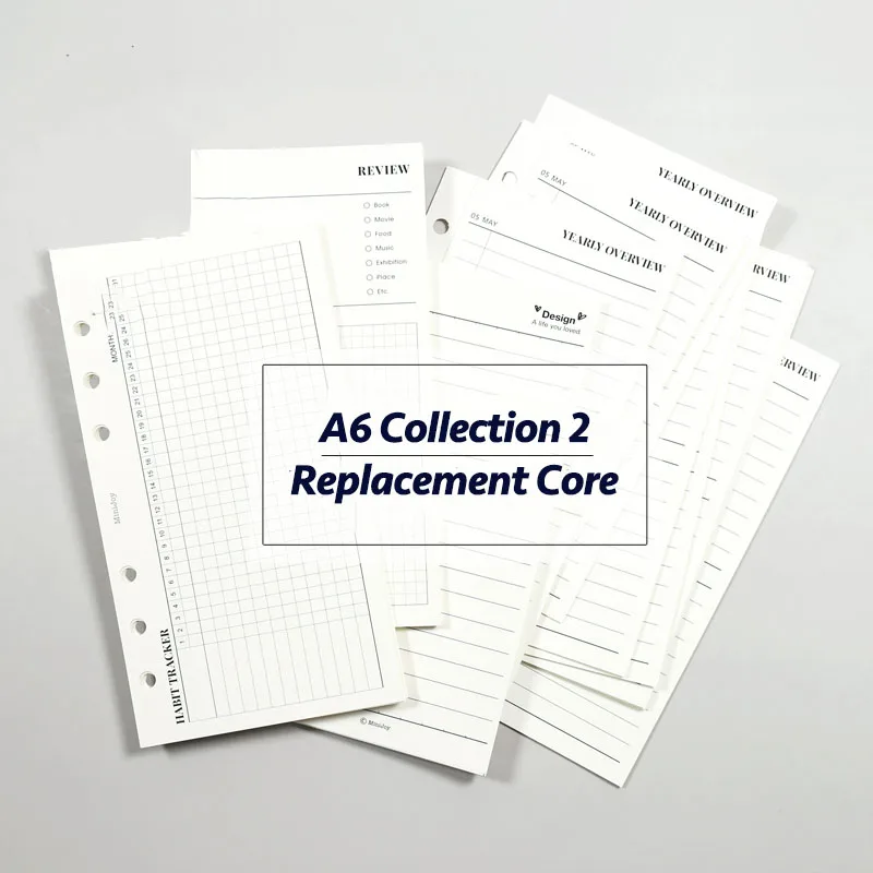 Multifunctional Loose Leaf A6 Inner Core 2 Replacement Core