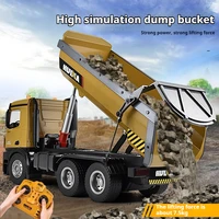 HuiNa 573 1/14 RC Truck 10 Channel 2.4G Remote Control Loader Truck Engineering Vehicle RC Toy Gift for Boy 2