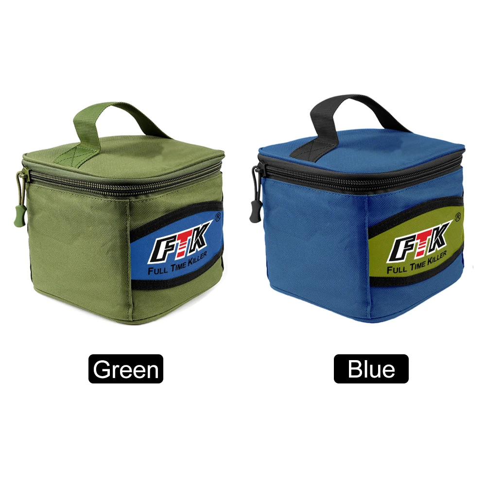 Sac de rangement moulinet pêche FTK en toile Oxford, étui portatif étanche accessoires pêche