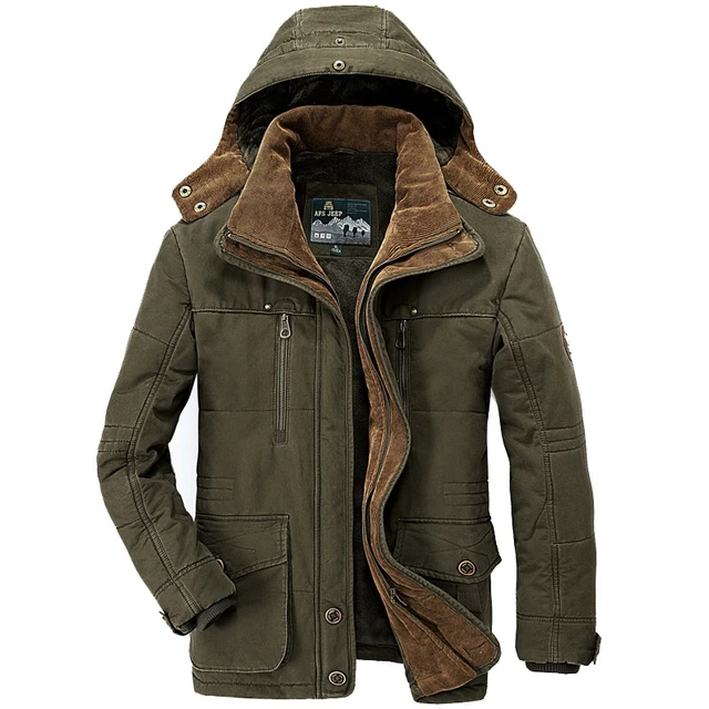 Brand Winter Jacket Men 6XL 7XL Cotton Thick Warm Parka Male Hooded Casual  Fleece Liner Multi