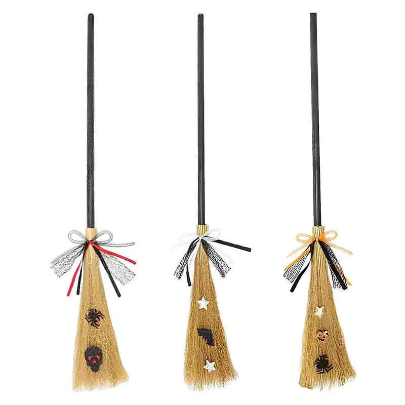 

Witches Broom Universal Household Scary Witch Broom With Detachable Handle Durable Halloween Parties Supplies Witch Broomstick