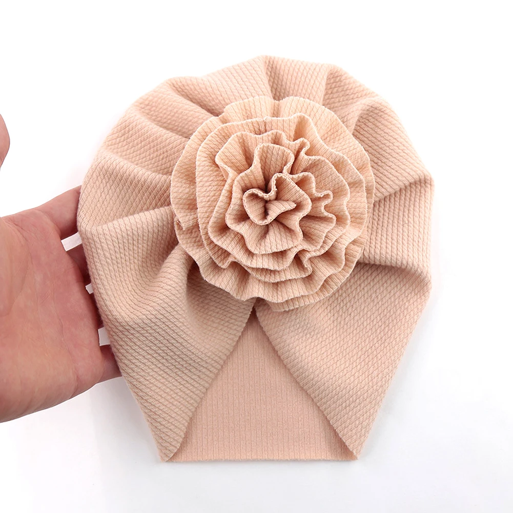 

Cute Flower Knot Infant Baby Hat Newborn Soft Head Wraps Elastic Turban Baby Girl Bonnet Cap Baby Accessories 0-36M