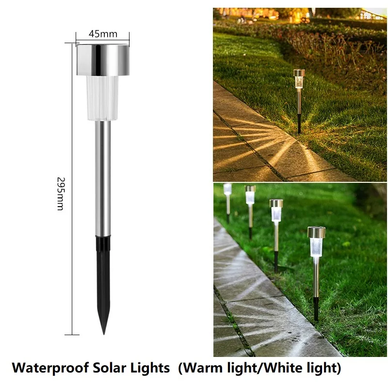 1/10pcs solární sad dekorace nástroje lehký outdoorové solární napájené lampa vodotěsný krajina osvětlení pro pathway patio ráhno trávník