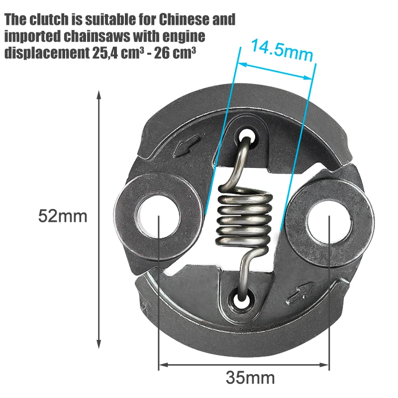 1pc Brush Cutter Clutch Fit TU26 BC260 CG260 G26 26CC 1E34F Grass Trimmer Clutch Lawn Mower Spare Parts 2