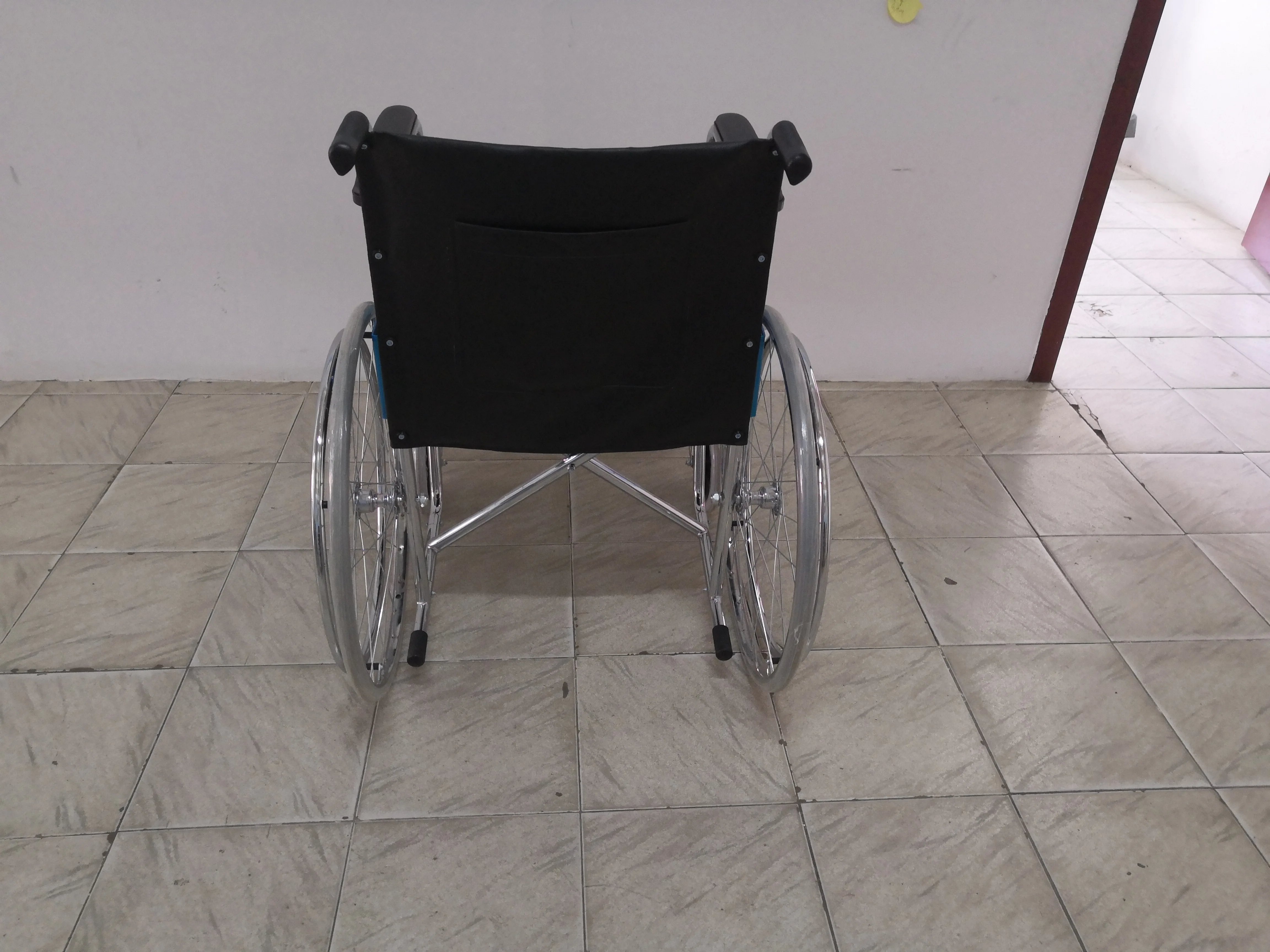 Competitive price Wheelchair Steel manual folding electroplate power wheelchair 2