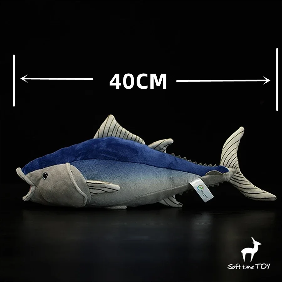 Blue Fin Tuna High Fidelity Anime Cute Plushie Tuna Fish Plush Toys Lifelike Animals Simulation Stuffed Doll Kawai Toy Gifts Kid 2