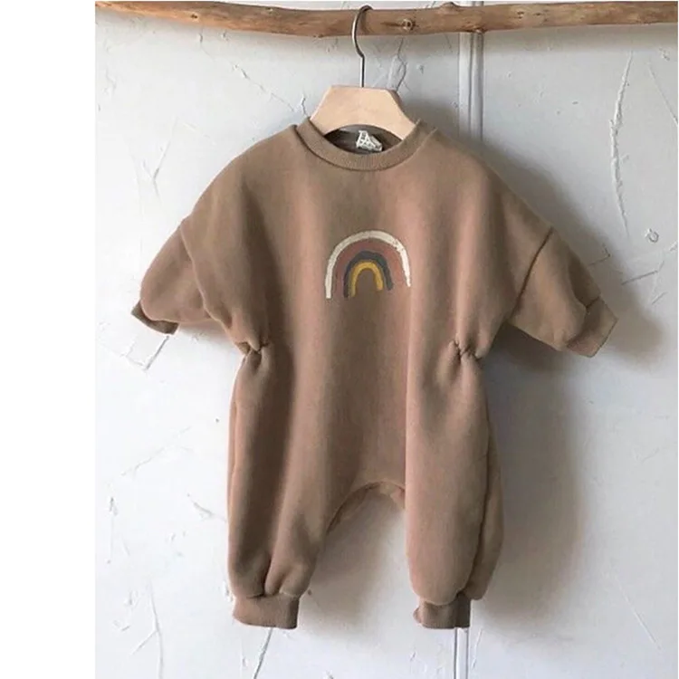 Children's Winter New Korean Clothes Baby Creative Rainbow Claw Velvet