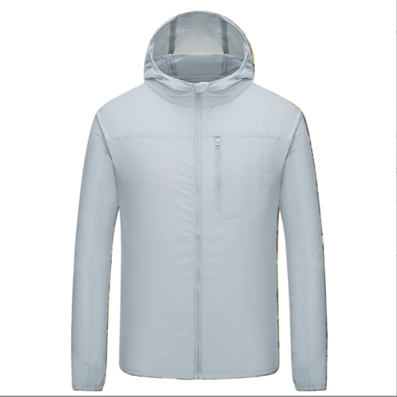 Summer Tactical Hooded Skin Shirt Outdoor Back Reflective Strip Fitness Fishing Hunting Sun Protection Military Camo Windbreaker