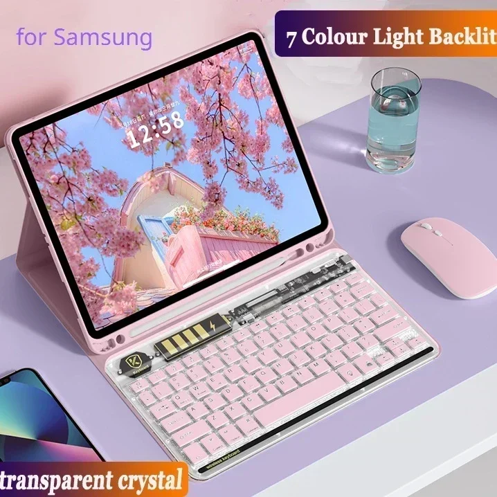 

Чехол с клавиатурой для планшета Samsung Galaxy Tab S6 Lite 10,4 S7 S8 S9 11 дюймов S7 FE S8 S9 Plus 12,4 дюймов 7 цветов Магнитный чехол