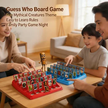 Indovina Chi Sono? Gioco da Tavolo Interattivo per 2 Giocatori, Gioco di Carte con Personaggi, Portatile, Gioco Puzzle per Famiglia e Feste