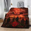 Stranger Things Poster Throws Blankets for Sofa Luxury Throw Blanket King Size Fluffy Plaid Home Interior Microfiber Bedding 4