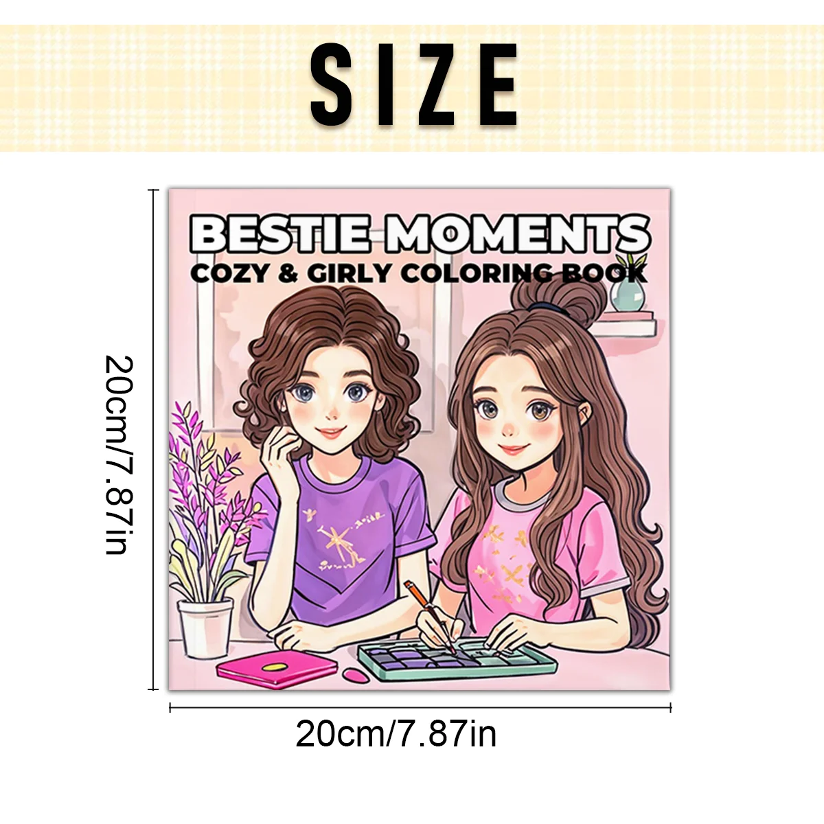 Adult Coloring Book - 7.8x7.8 Inch Unique Colorful Designs for Women, Perfect Gift for Friends and Special Occasions 2