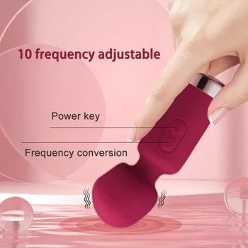 Mini Vibrator with Female Clitoris Stimulator Sex Toys for Womans AV Magic Wand for Adult 18 Masturbator Siliconen Dildo Erotic 5