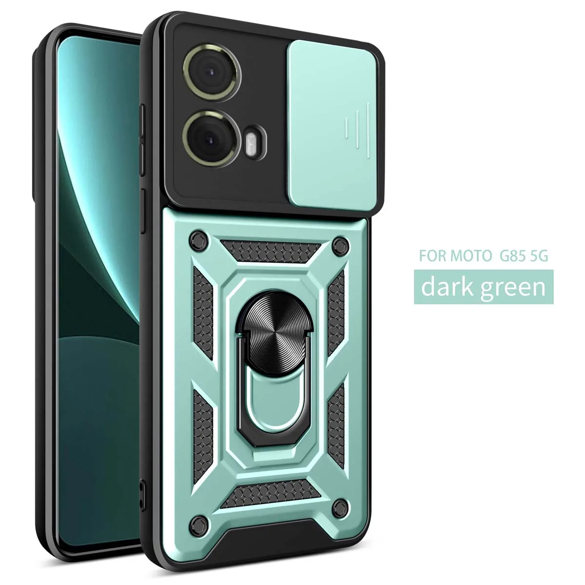 Armored Protective Shell with Magnetic Ring and Camera Protection