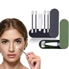 4Pcs Reusable Cotton Swabs Silicone Ear Pick Spiral Cleaner Tool Portable Silicone Swab Clean Sticks Buds Lip Eyeliner 1