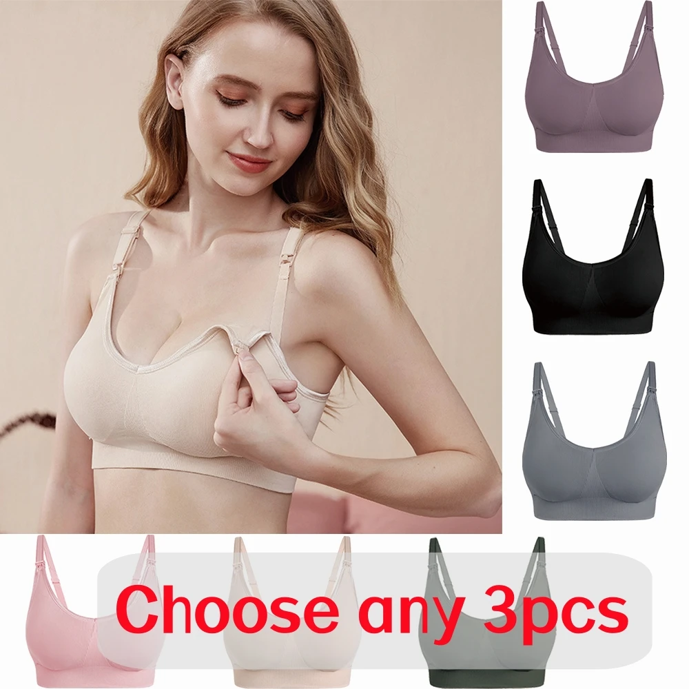 

3PCS Comfortable Bras Maternity Nursing Bra for Feeding Nursing Underwear Clothes for Pregnant Women Soutien Gorge Allaitement