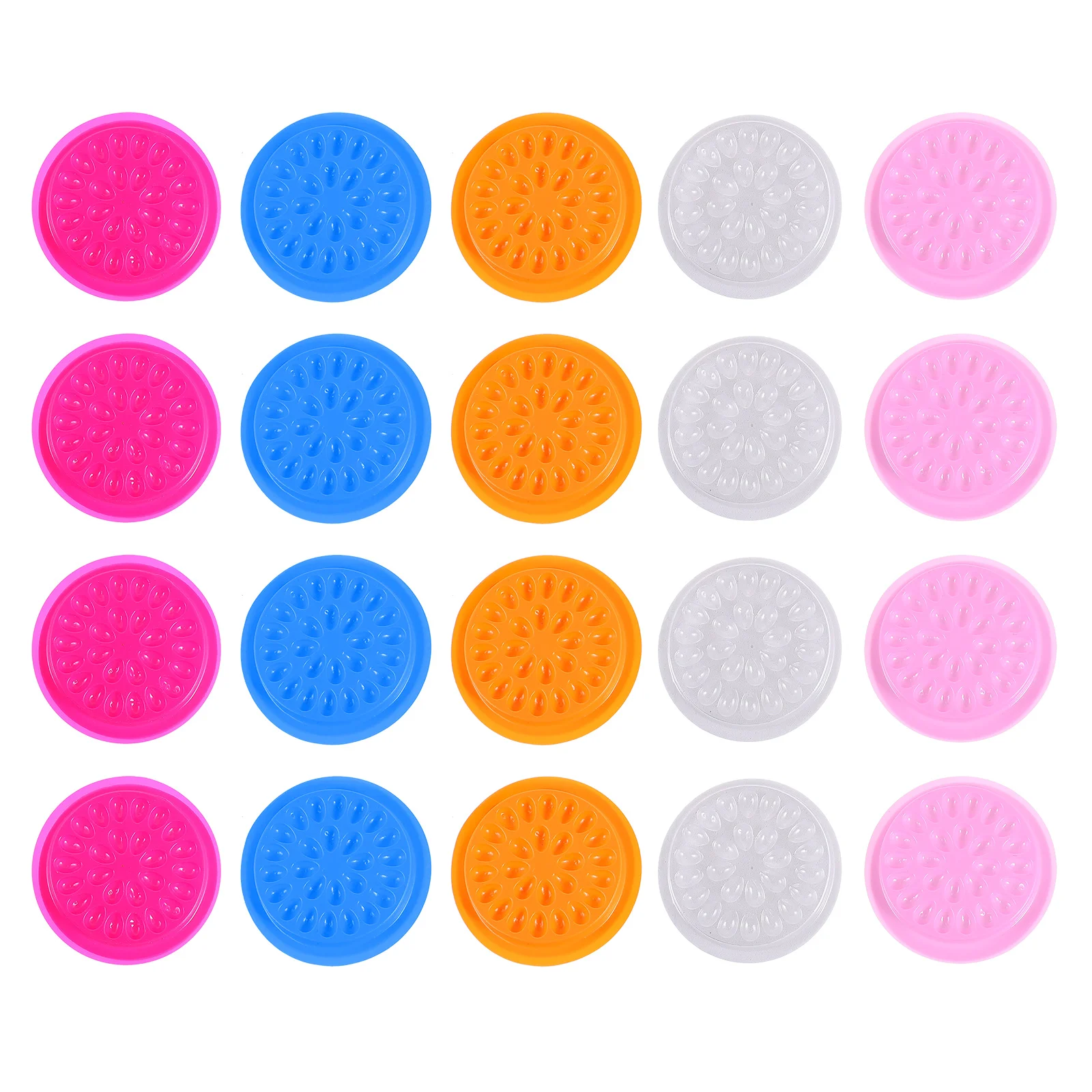 

Eyelash Glue Holder Glue Pad Flower Shape Glue Pallet Pad Eyelashes Tray Tools for Nail Make Tool, 20Pcs Colorful