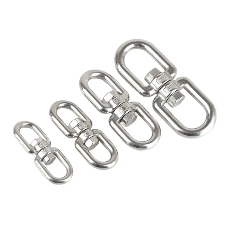 Description Picture 4 of itemDouble Ended Swivel Eye Hook Ring Connector For Hanging Chair Swing Sand Bag Hanging Basket Yoga Hammock 304 Stainless Steel