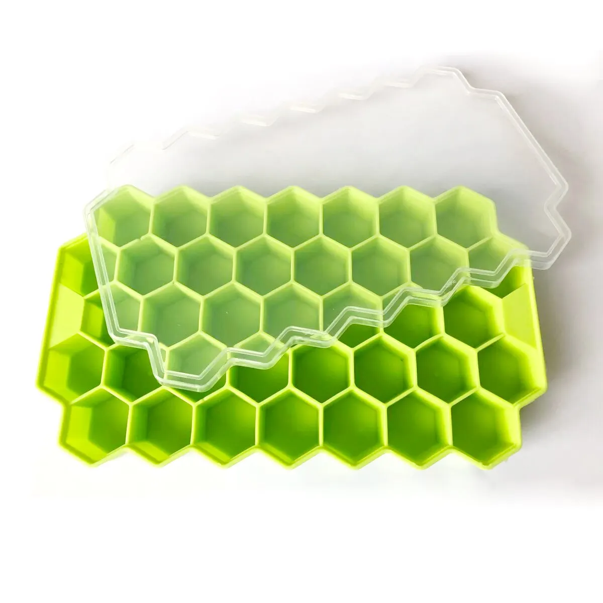 Ice Cube Mold 1pcs Honeycomb 37 Lattice Cube Tray Maker With Lid DIY