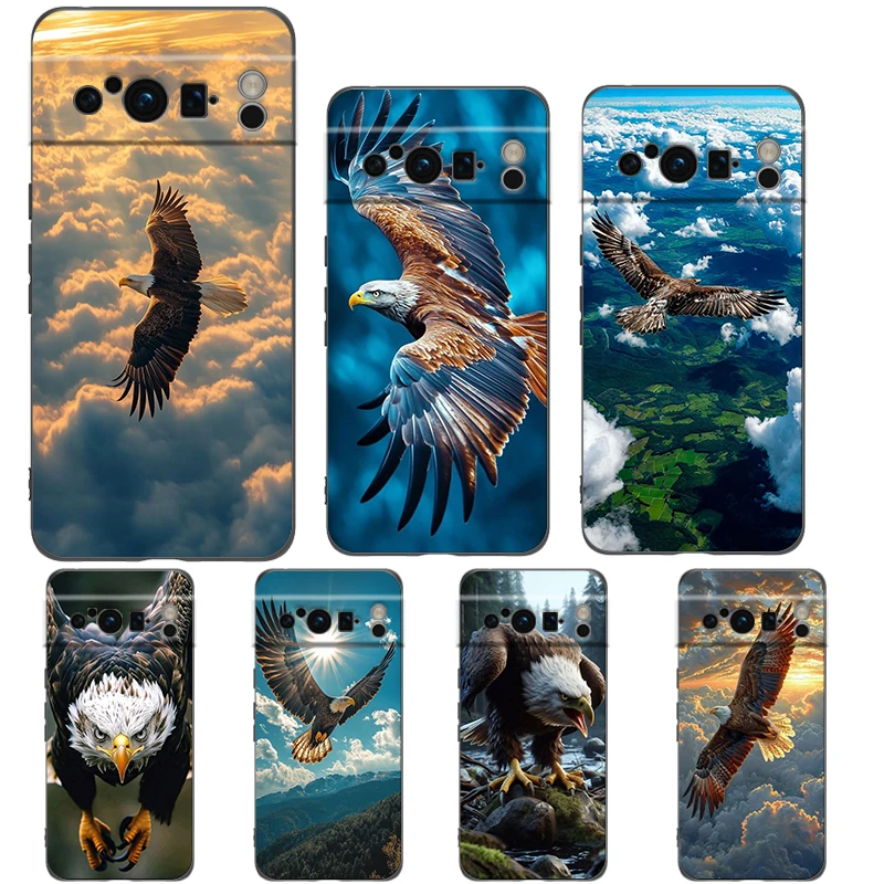 Eagle Design Shockproof TPU Black Phone Case