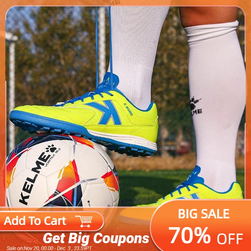KELME Men Soccer Shoes Anti-Slippery Futsal Kid Football Sneakers