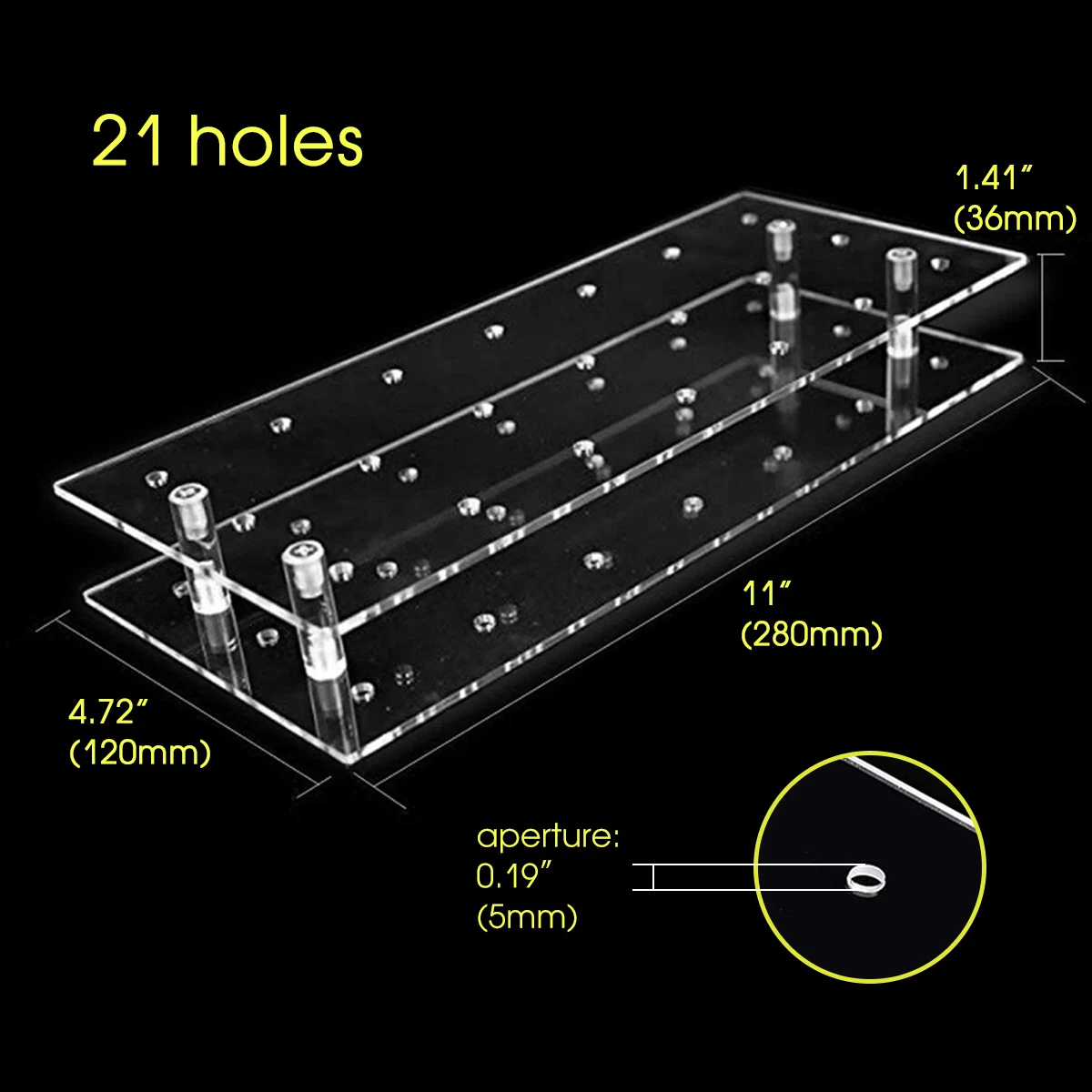 Cake Lollipop Holder Display Stand 42/20/21Holes Acrylic Holder Clear Durable Candy Holder for Wedding Party Candy Dessert Bar 6