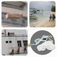 Rope Hoist Pulley System 5:1 Lifting Power 3/8 Rope Pulley Hoist 2200 Lbs Breaking Strength Heavy Duty Pulley System Rope Pulley 2