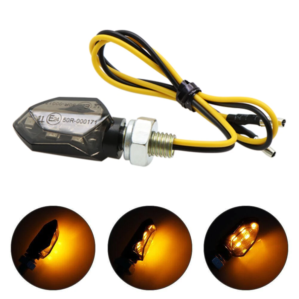 

2pcs Mini Universal Motorcycle LED Turn Signal Indicators Light Amber Blinker Led Motorbike Super Bright Lamp