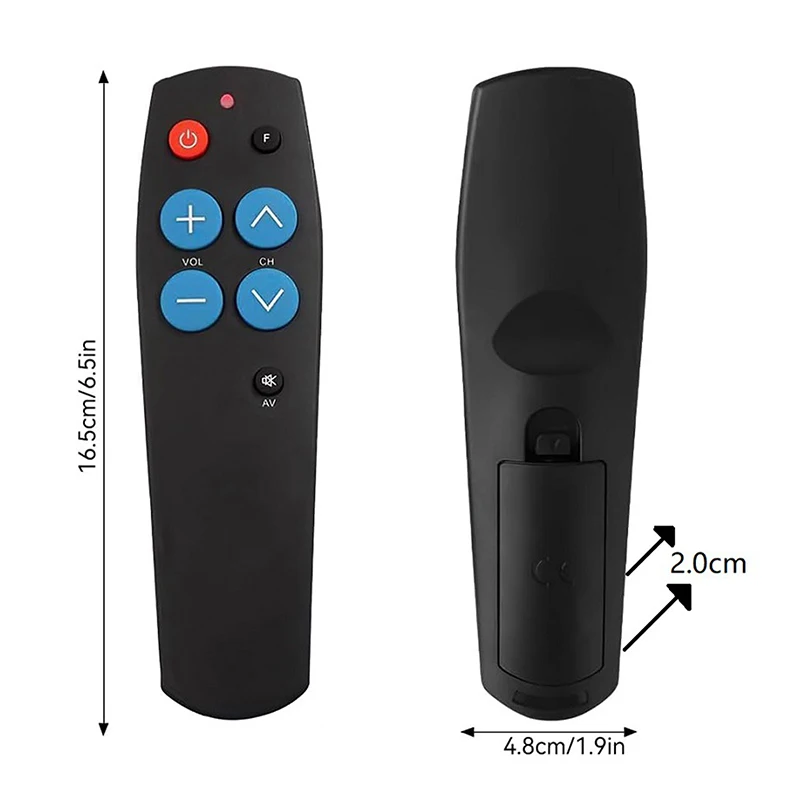 【C】7개의 큰 버튼이 있는 범용 스마트 IR 학습 리모컨, TV, CD, DVD, STB, DVB, 하이파이 TV 박스 컨트롤러용 복제/복사 기능 탑재