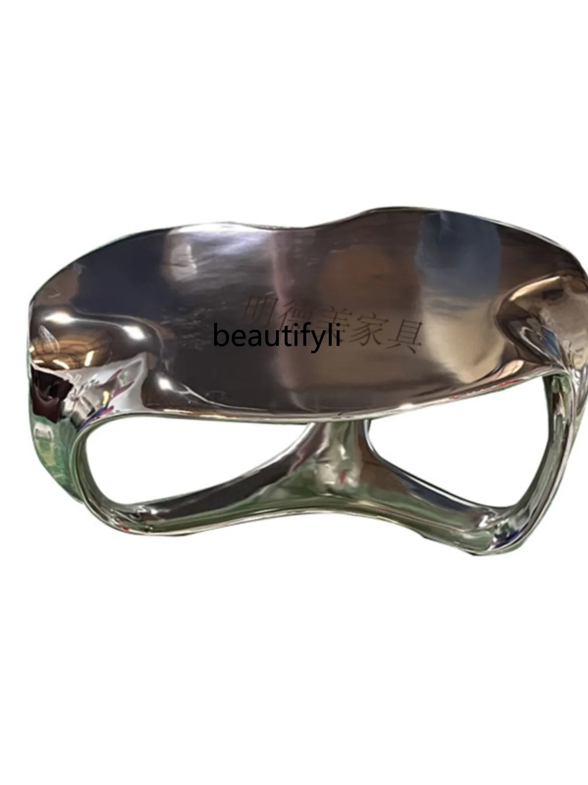 

Electroplated silver coffee table creative living room irregular entrance dining table simple casual niche coffee table