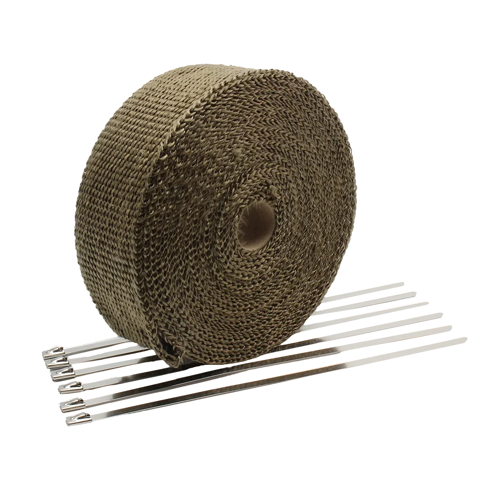 Exhaust Heat Wrap Tape Motorcycle Sports Muffler 5cm 5M 10M 15M Heat Shield Stainless Ties Dirt Bike Car