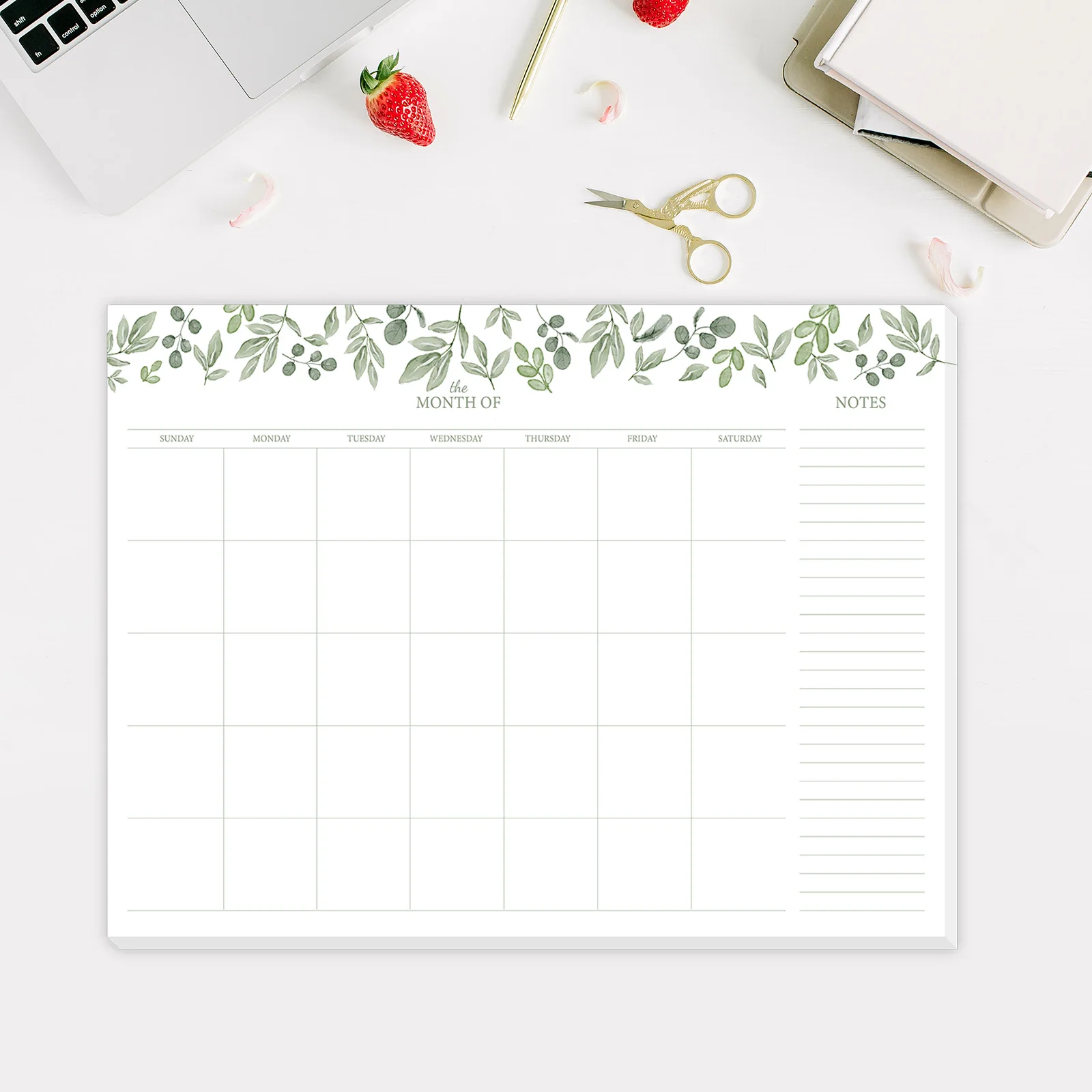 Undated notepad A4 monthly weekly daily planner notes school office household supplies 24 sheets