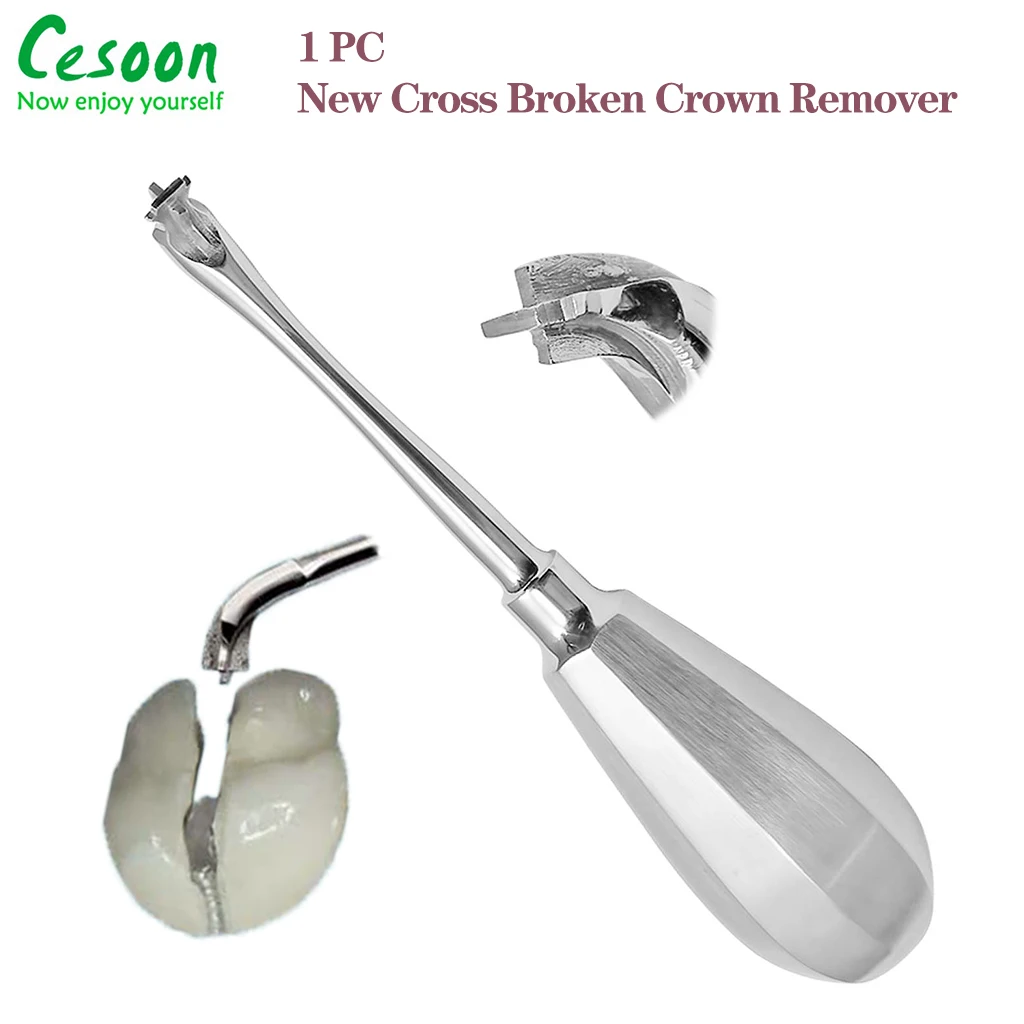 1PCDentalCrownSpreaderRootElevatorCrossBrokenToothCrown