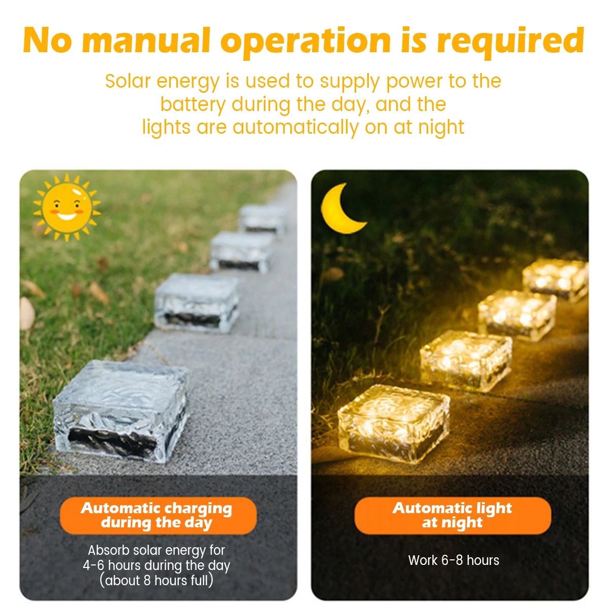 solar lights solar led lights solar ground lights lawn lamp garden lighting 4pcs Solar LED Lights Outdoor Lawn Lamp Solar Brick Light Crystal Sunlight Landscape Pathway Garden Decor
