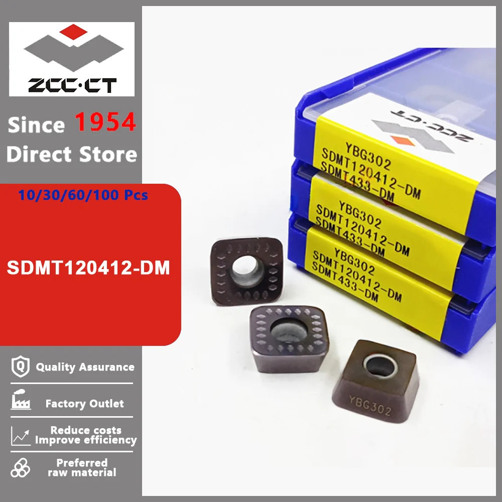 ZCC CT insertos de fresado de SDMT120412-DM originales
