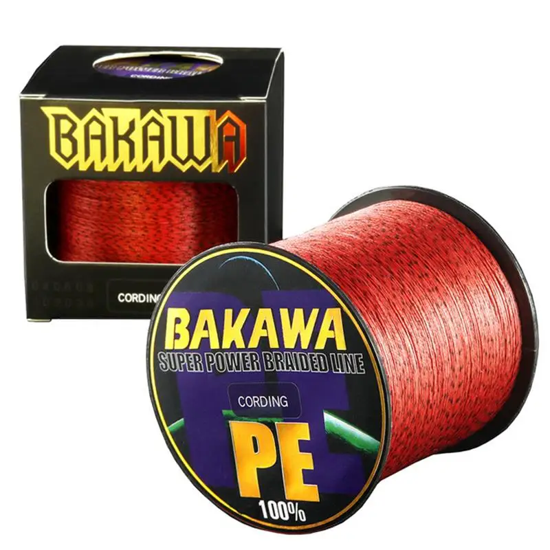 

BAKAWA NEW Speckled Fishing Line 4 Strand 500M 300M PE For Saltwater Sea Fishing Strong Smooth Carp Braided Wire